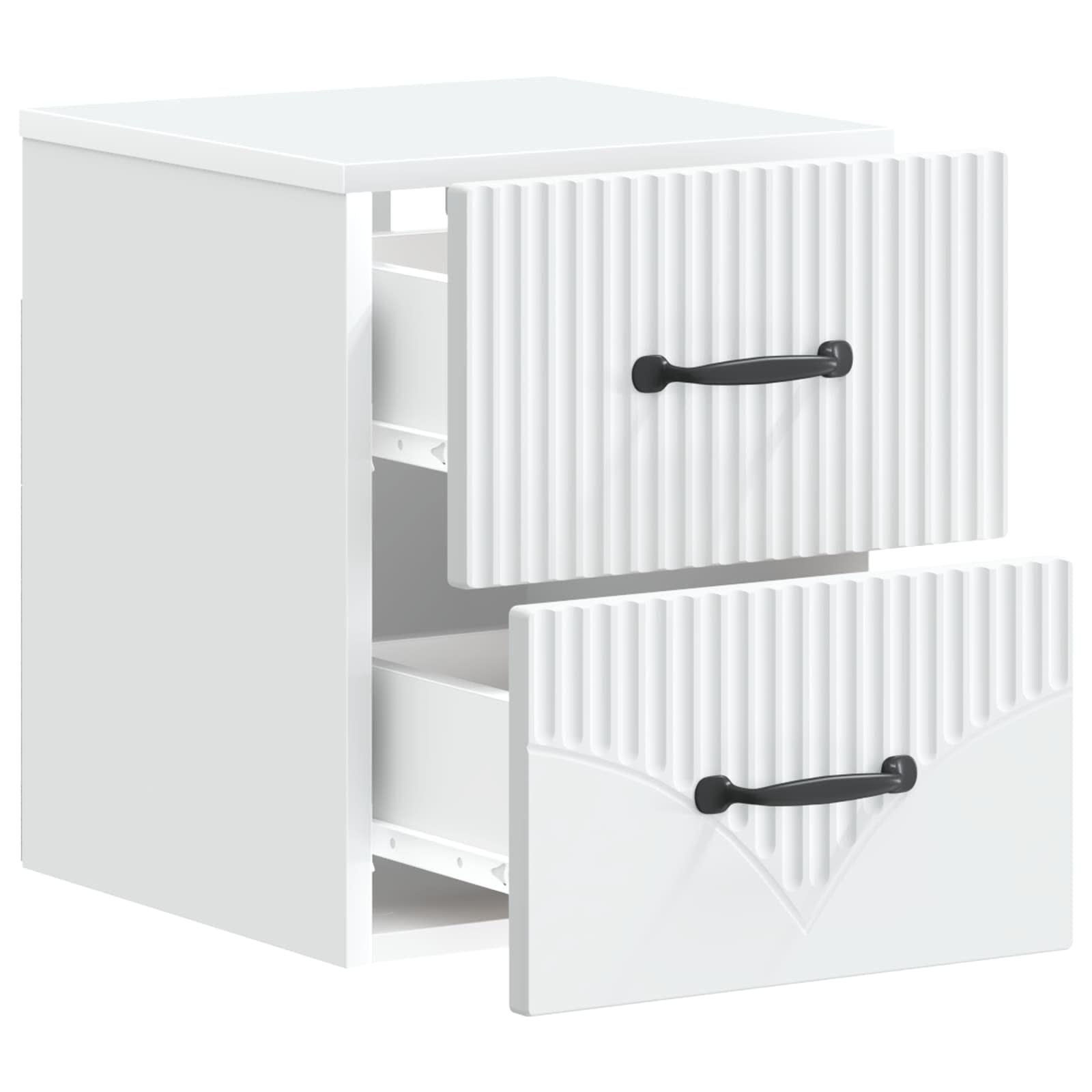 Mobiletto da notte a muro 2 pcs Bianco 34,5 x 33 x 40 cm | homemem39