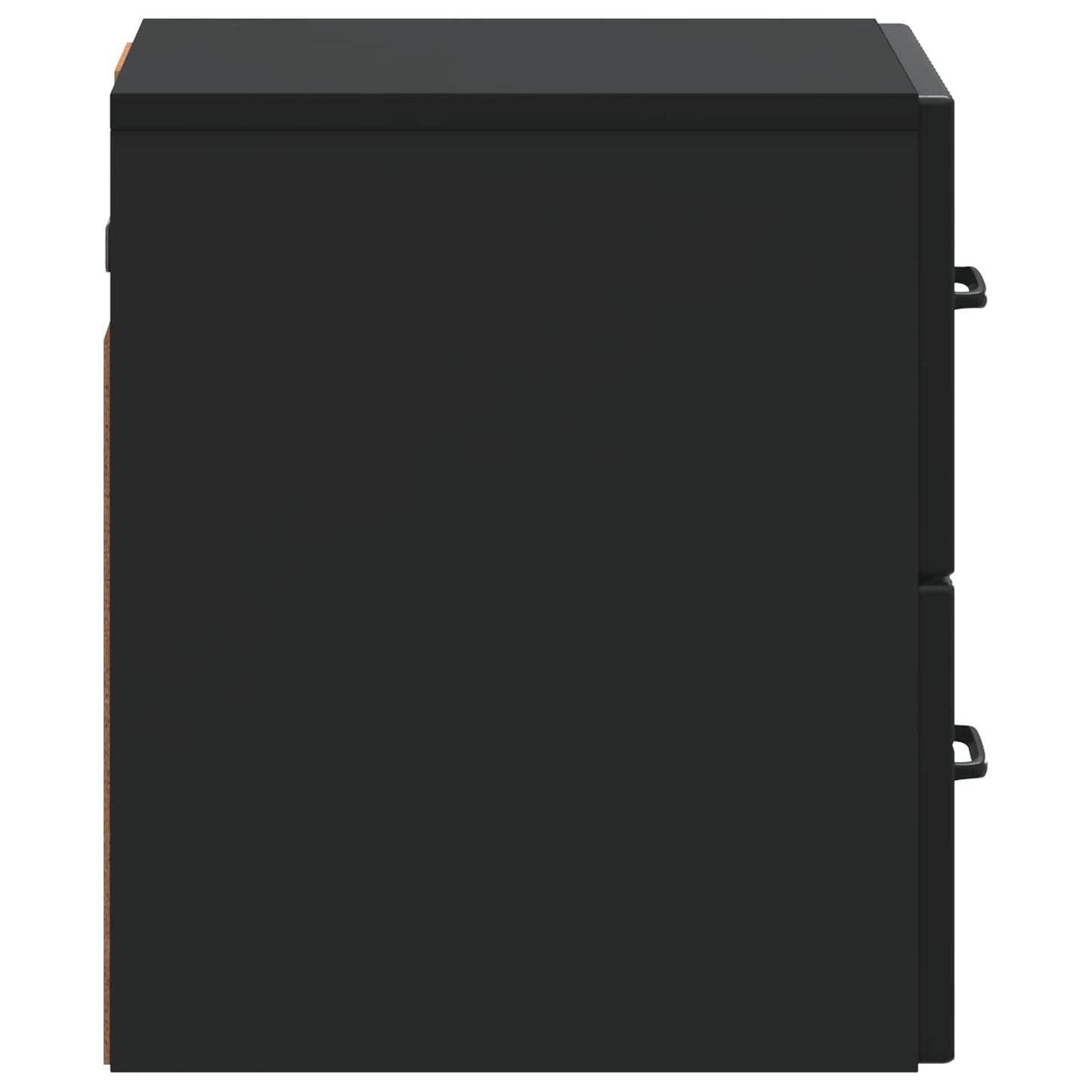 Mobiletto da notte a muro con cassetto Nero 34,5 x 33 x 40 cm | homemem39