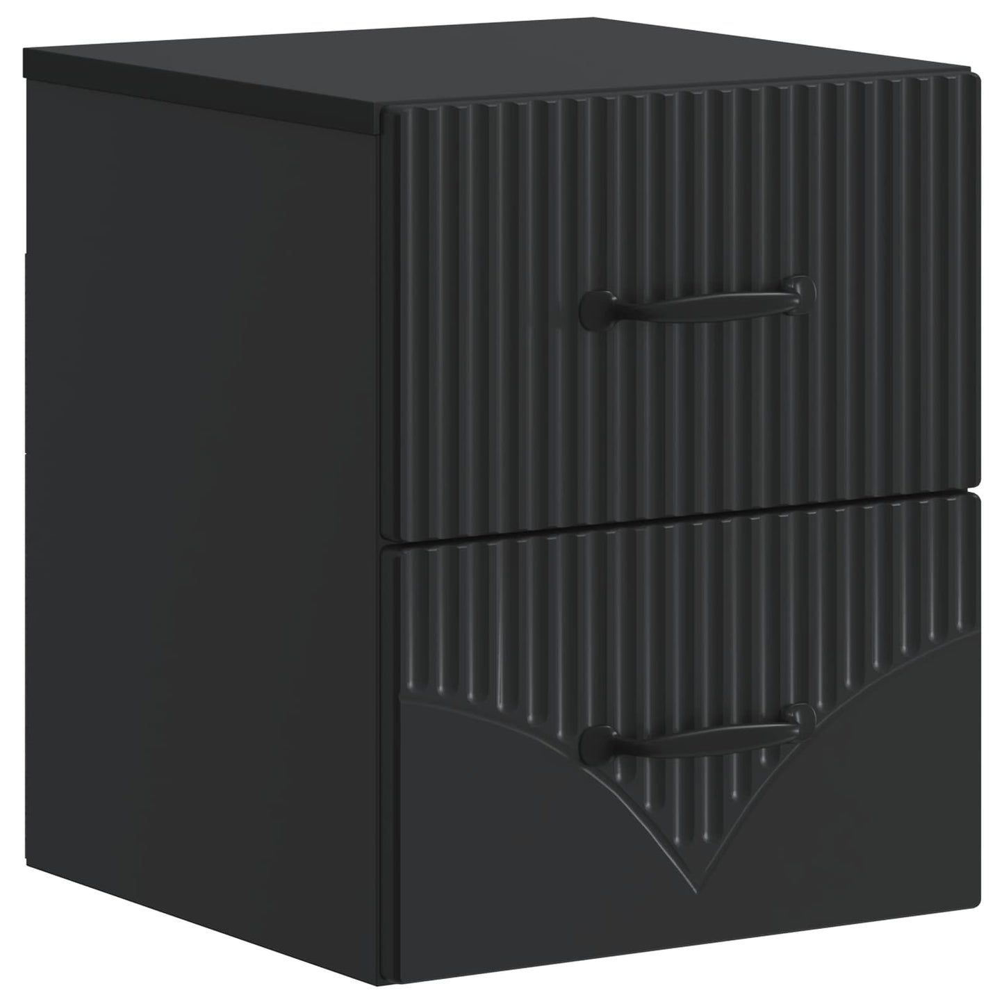 Mobiletto da notte a muro 2 pcs Nero 34,5 x 33 x 40 cm | homemem39