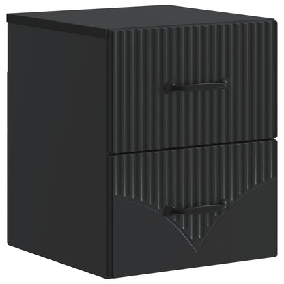 Mobiletto da notte a muro 2 pcs Nero 34,5 x 33 x 40 cm | homemem39