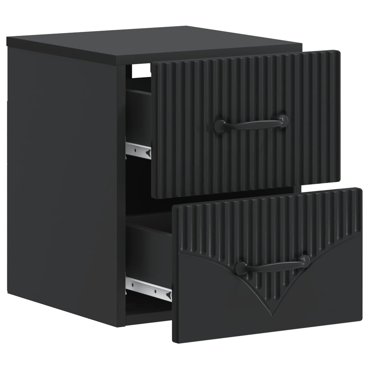 Mobiletto da notte a muro 2 pcs Nero 34,5 x 33 x 40 cm | homemem39
