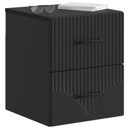 Mobiletto da notte a muro 2 pcs Nero 34,5 x 33 x 40 cm | homemem39