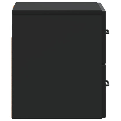 Mobiletto da notte a muro 2 pcs Nero 34,5 x 33 x 40 cm | homemem39