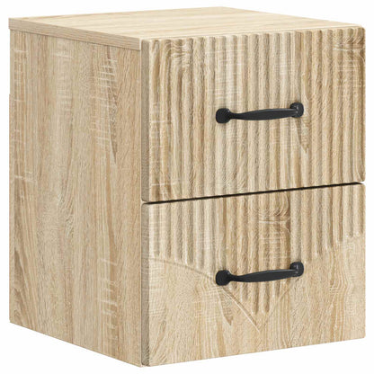 Mobiletto da notte a muro Rovere Sonoma 34,5 x 33 x 40 cm | homemem39