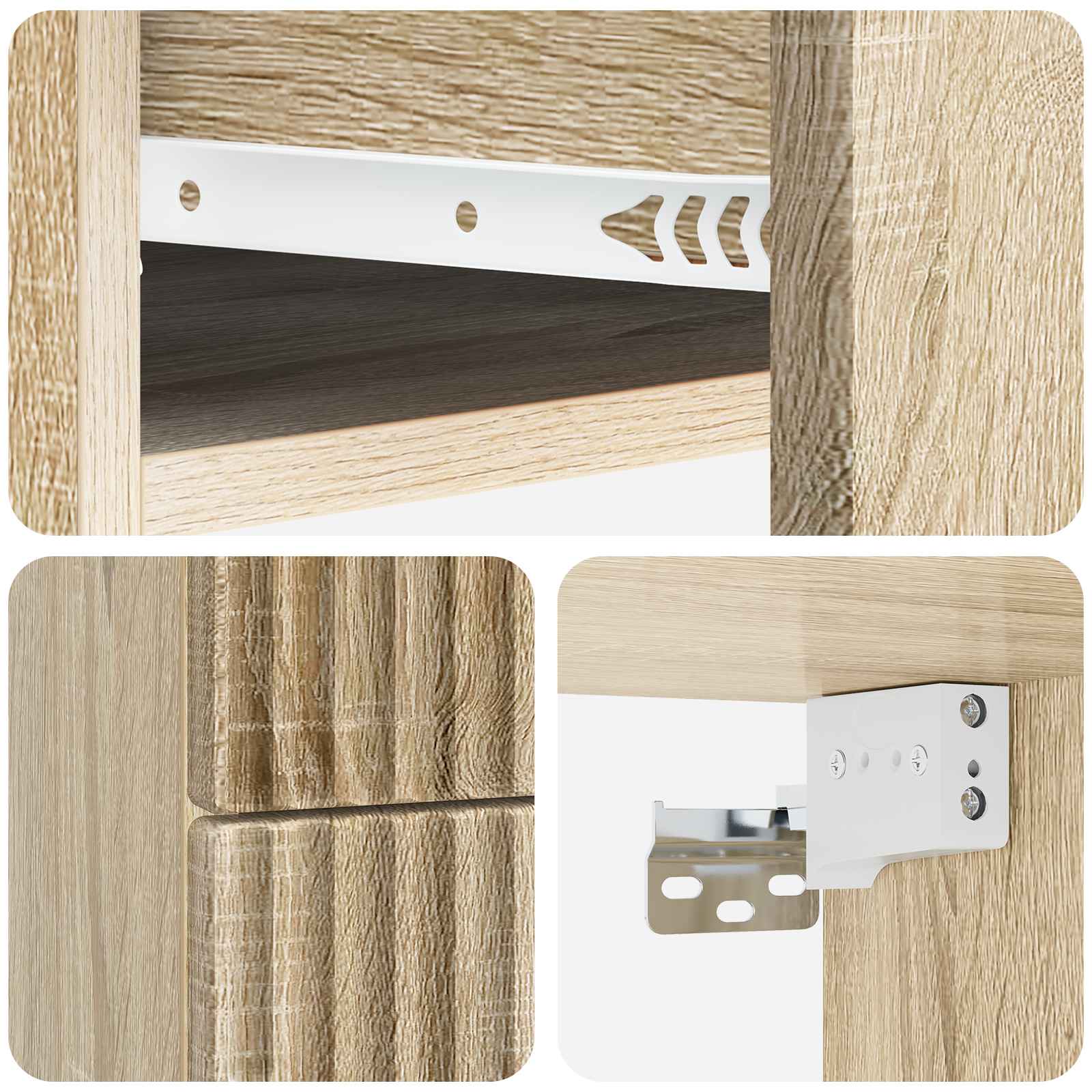 Mobiletto da notte a muro 2 pcs Rovere Sonoma 34,5 x 33 x 40 cm | homemem39