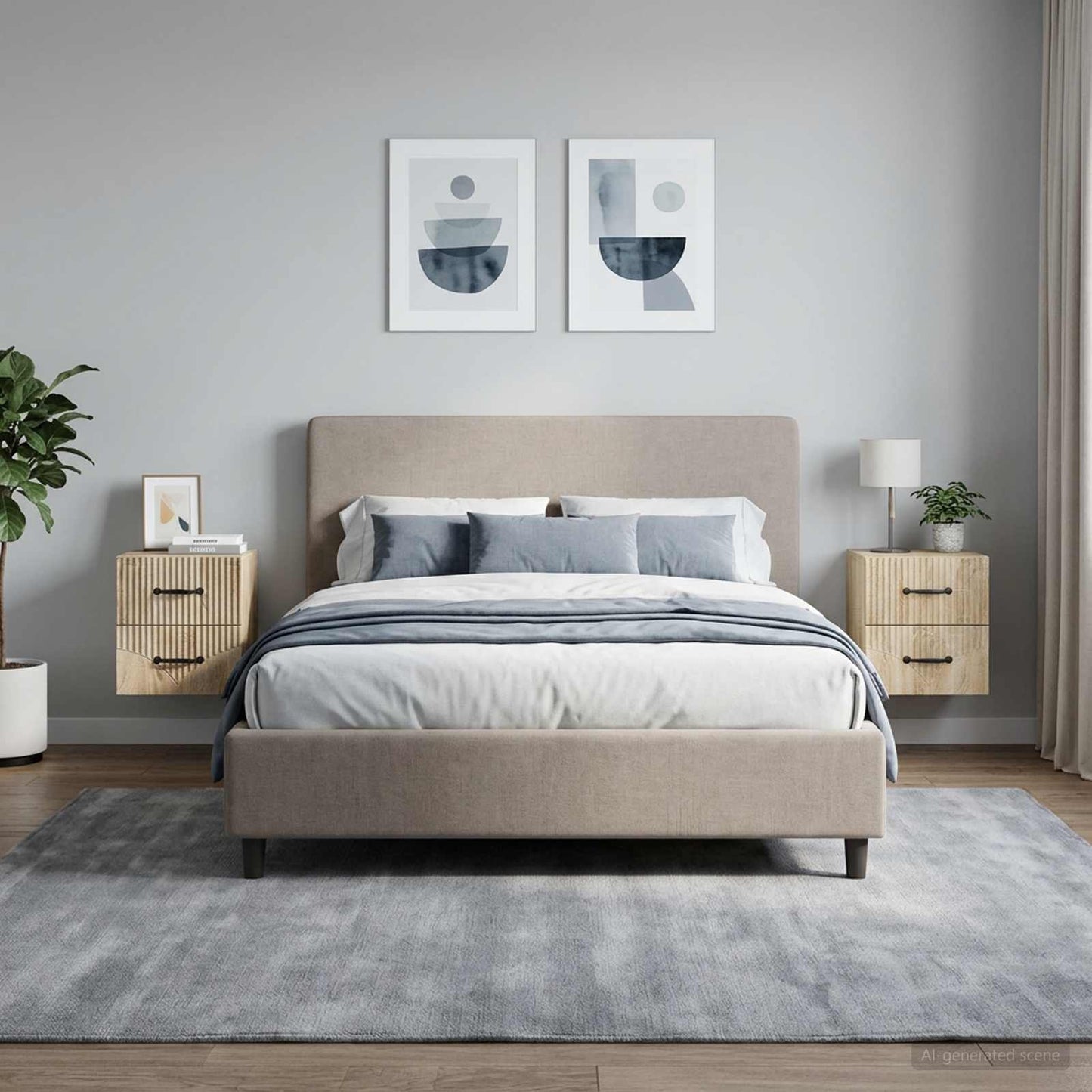 Mobiletto da notte a muro 2 pcs Rovere Sonoma 34,5 x 33 x 40 cm | homemem39
