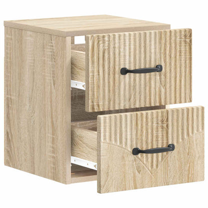 Mobiletto da notte a muro 2 pcs Rovere Sonoma 34,5 x 33 x 40 cm | homemem39