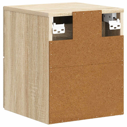 Mobiletto da notte a muro 2 pcs Rovere Sonoma 34,5 x 33 x 40 cm | homemem39