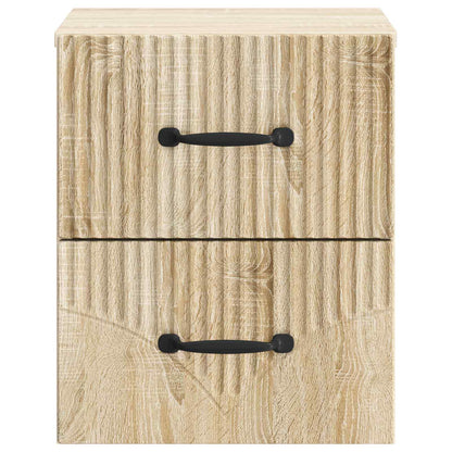 Mobiletto da notte a muro 2 pcs Rovere Sonoma 34,5 x 33 x 40 cm | homemem39