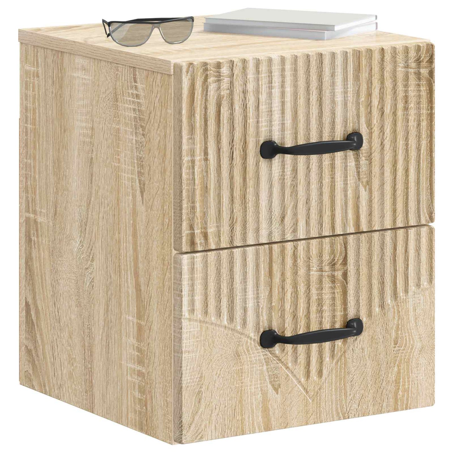 Mobiletto da notte a muro 2 pcs Rovere Sonoma 34,5 x 33 x 40 cm | homemem39