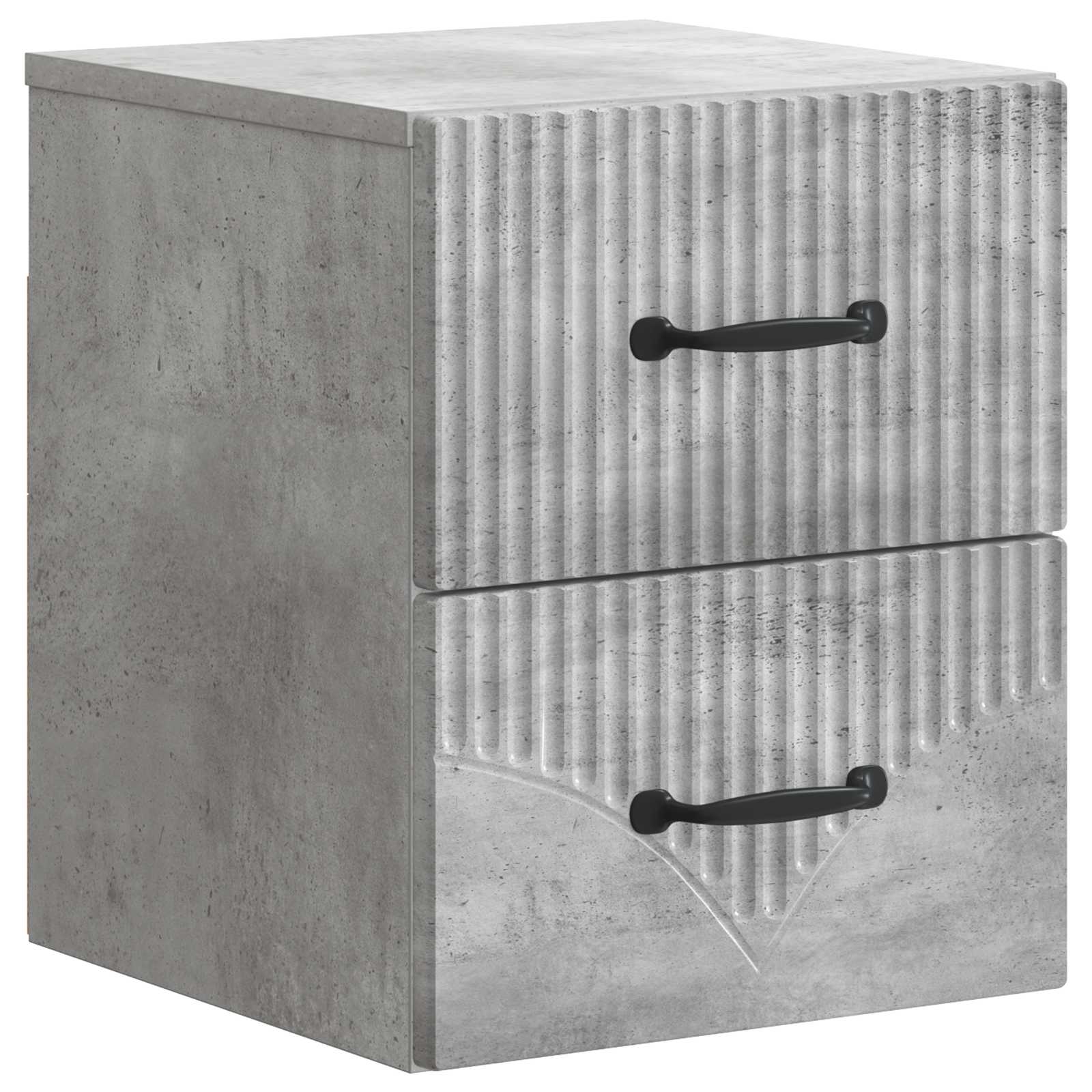 Mobiletto da notte a muro Grigio Cemento 34,5 x 33 x 40 cm | homemem39