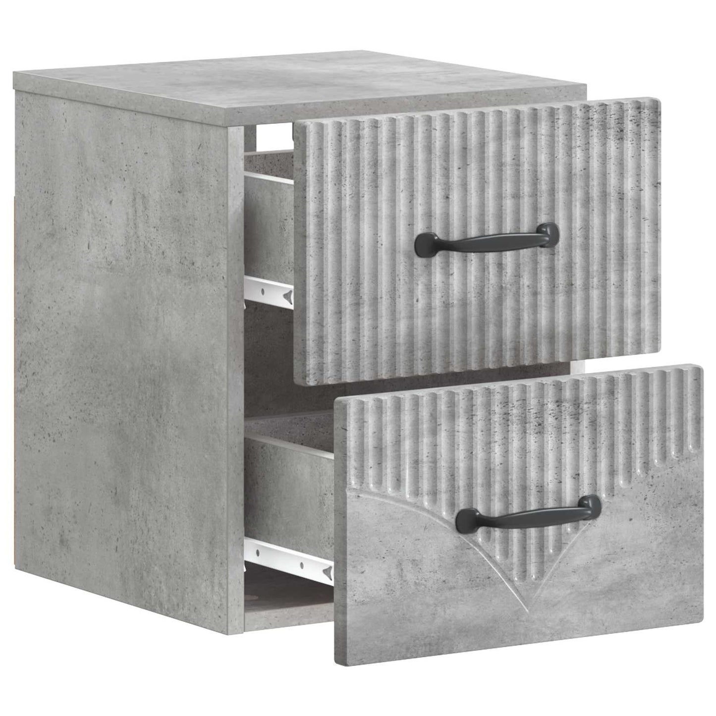 Mobiletto da notte a muro Grigio Cemento 34,5 x 33 x 40 cm | homemem39