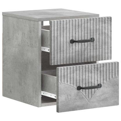 Mobiletto da notte a muro Grigio Cemento 34,5 x 33 x 40 cm | homemem39
