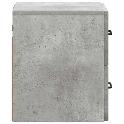 Mobiletto da notte a muro con cassetto 2 pcs Grigio Cemento | homemem39
