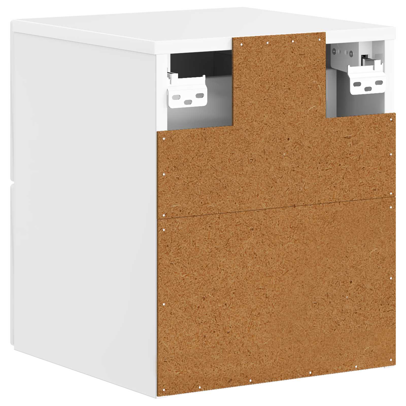 Mobiletto da notte a muro Bianco Lucido 34,5 x 33 x 40 cm | homemem39