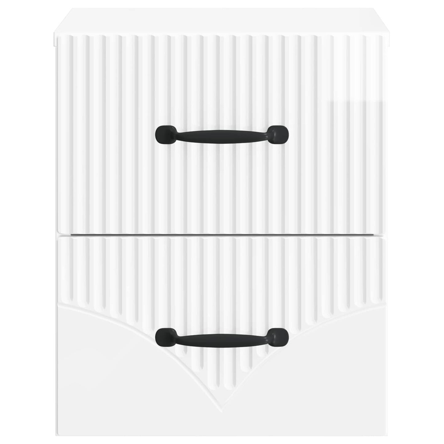 Mobiletto da notte a muro Bianco Lucido 34,5 x 33 x 40 cm | homemem39