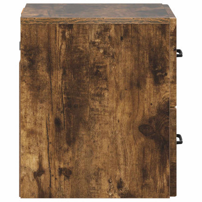 Mobiletto da notte a muro Rovere Fumo 34,5 x 33 x 40 cm | homemem39