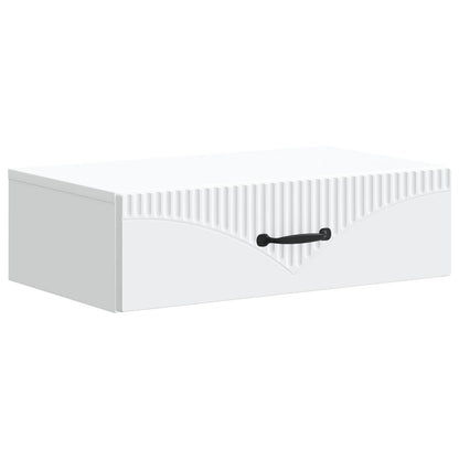 Tavolino da Parete Laterale Bianco 59 x 34,5 x 17 cm