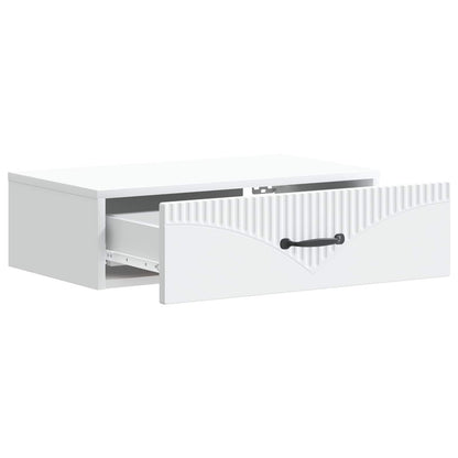 Tavolino da Parete Laterale Bianco 59 x 34,5 x 17 cm | homemem39
