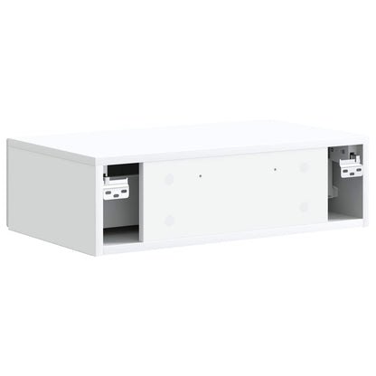 Tavolino da Parete Laterale Bianco 59 x 34,5 x 17 cm | homemem39