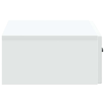 Tavolino da Parete Laterale Bianco 59 x 34,5 x 17 cm | homemem39