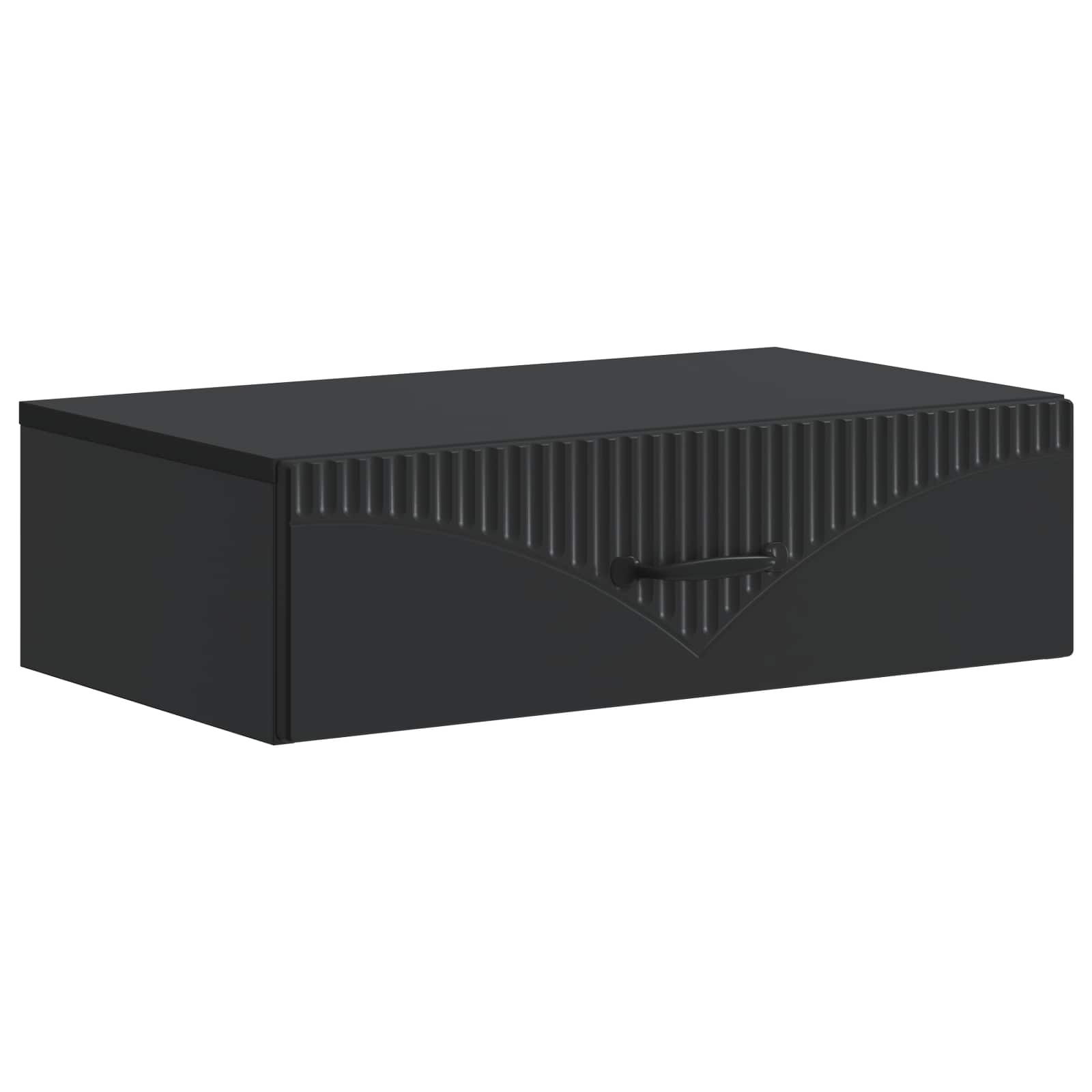 Tavolino da Parete Laterale Nero 59 x 34,5 x 17 cm | homemem39