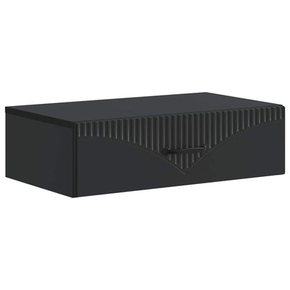 Tavolino da Parete Laterale Nero 59 x 34,5 x 17 cm | homemem39