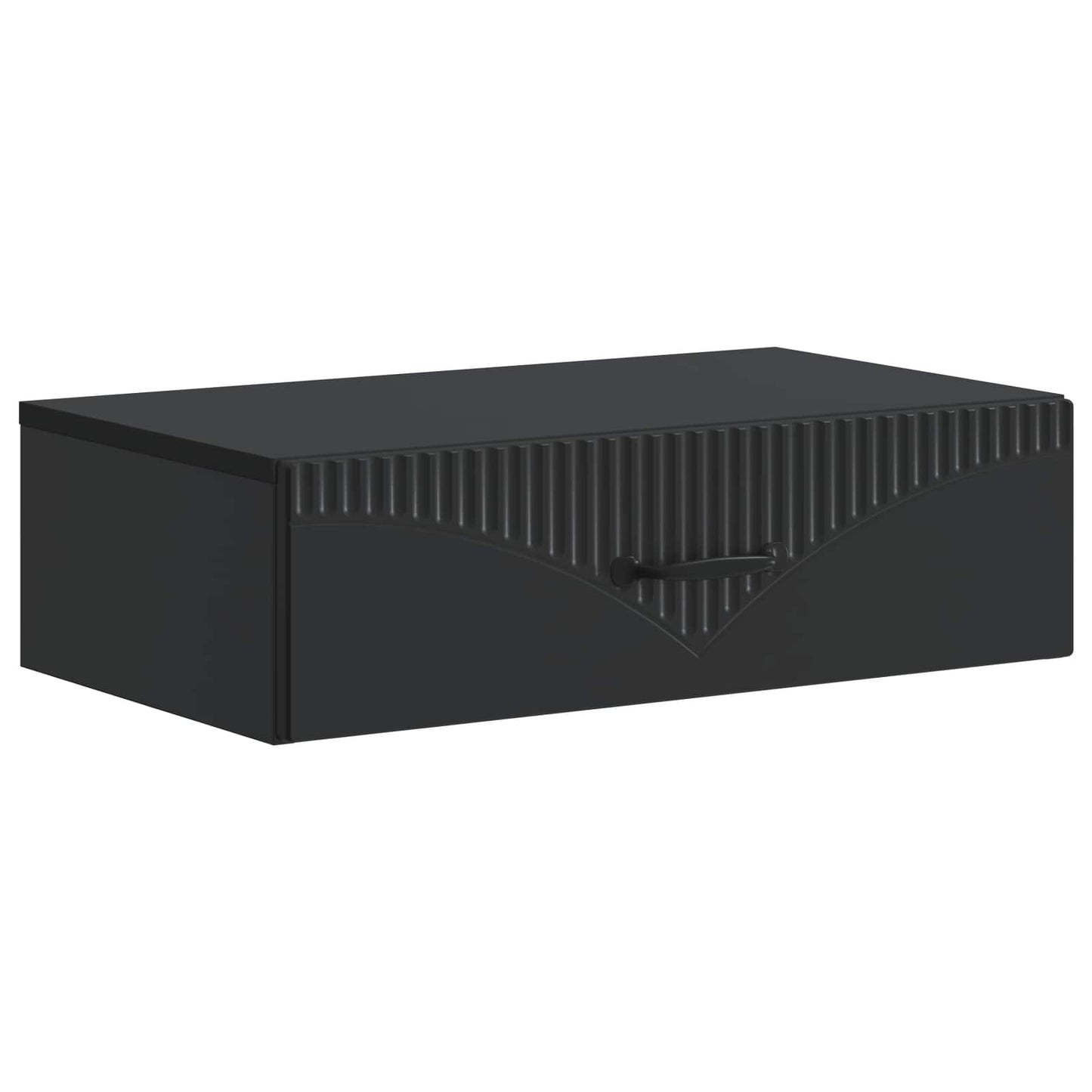 Tavolino da Parete Laterale Nero 59 x 34,5 x 17 cm