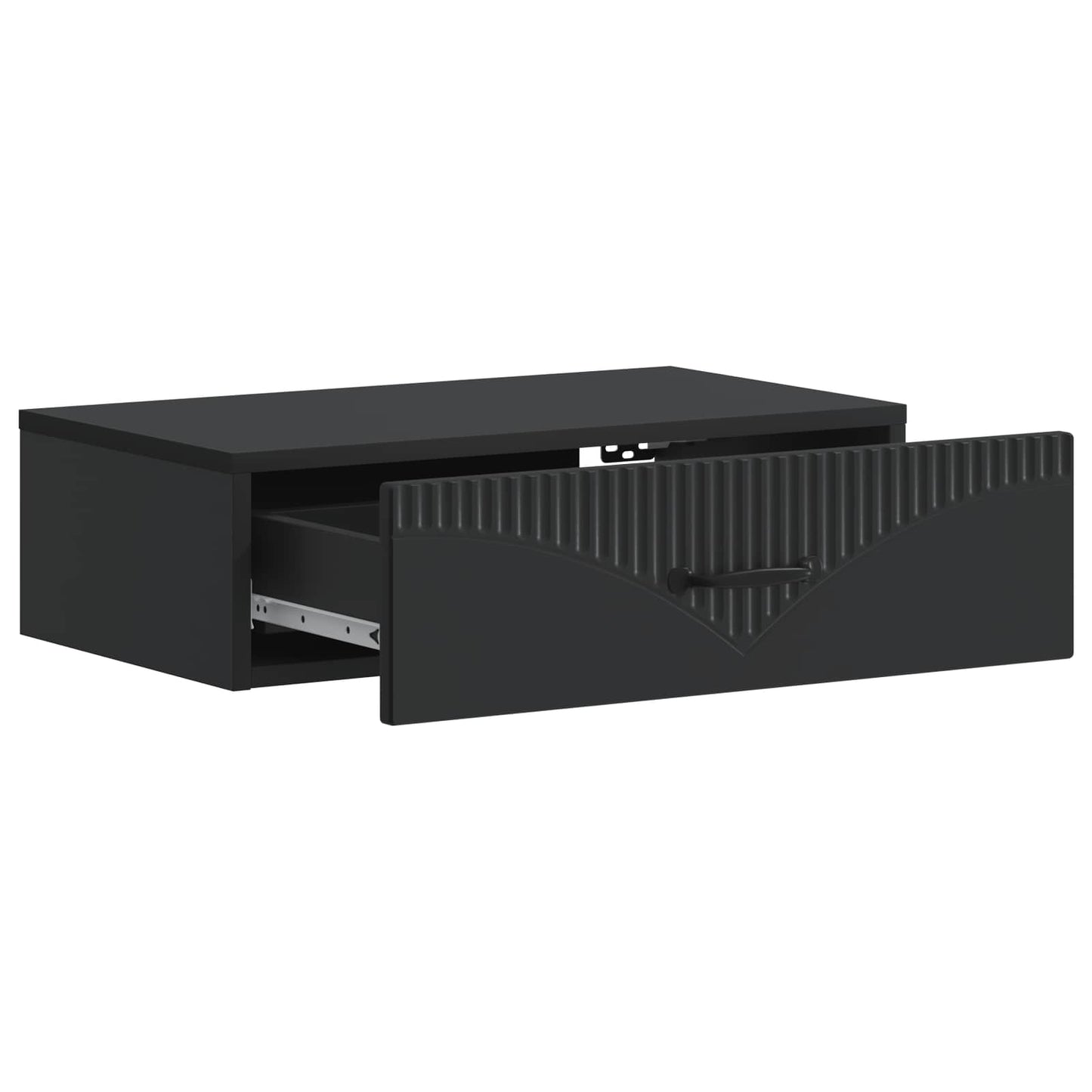 Tavolino da Parete Laterale Nero 59 x 34,5 x 17 cm | homemem39