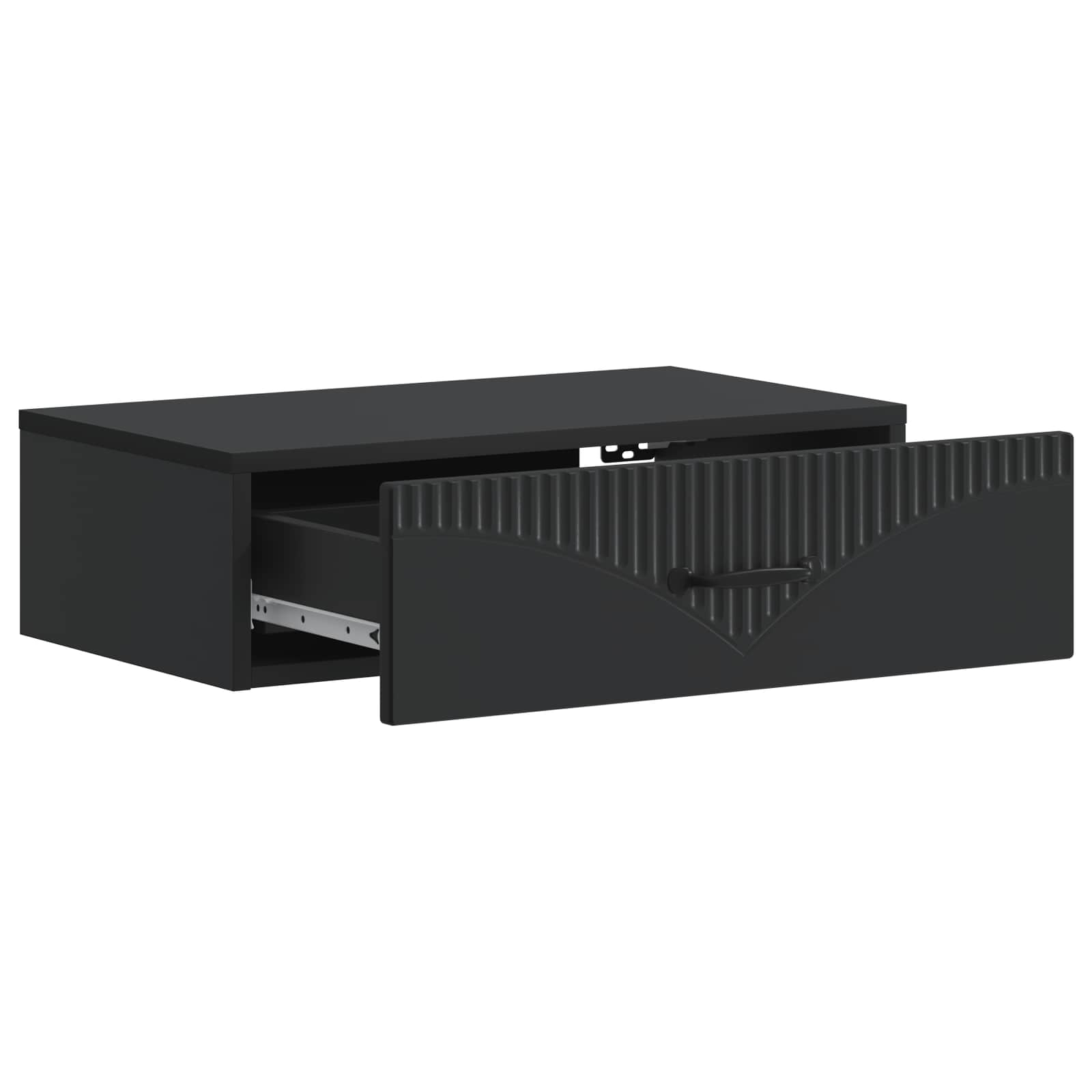 Tavolino da Parete Laterale Nero 59 x 34,5 x 17 cm | homemem39