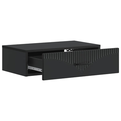 Tavolino da Parete Laterale Nero 59 x 34,5 x 17 cm