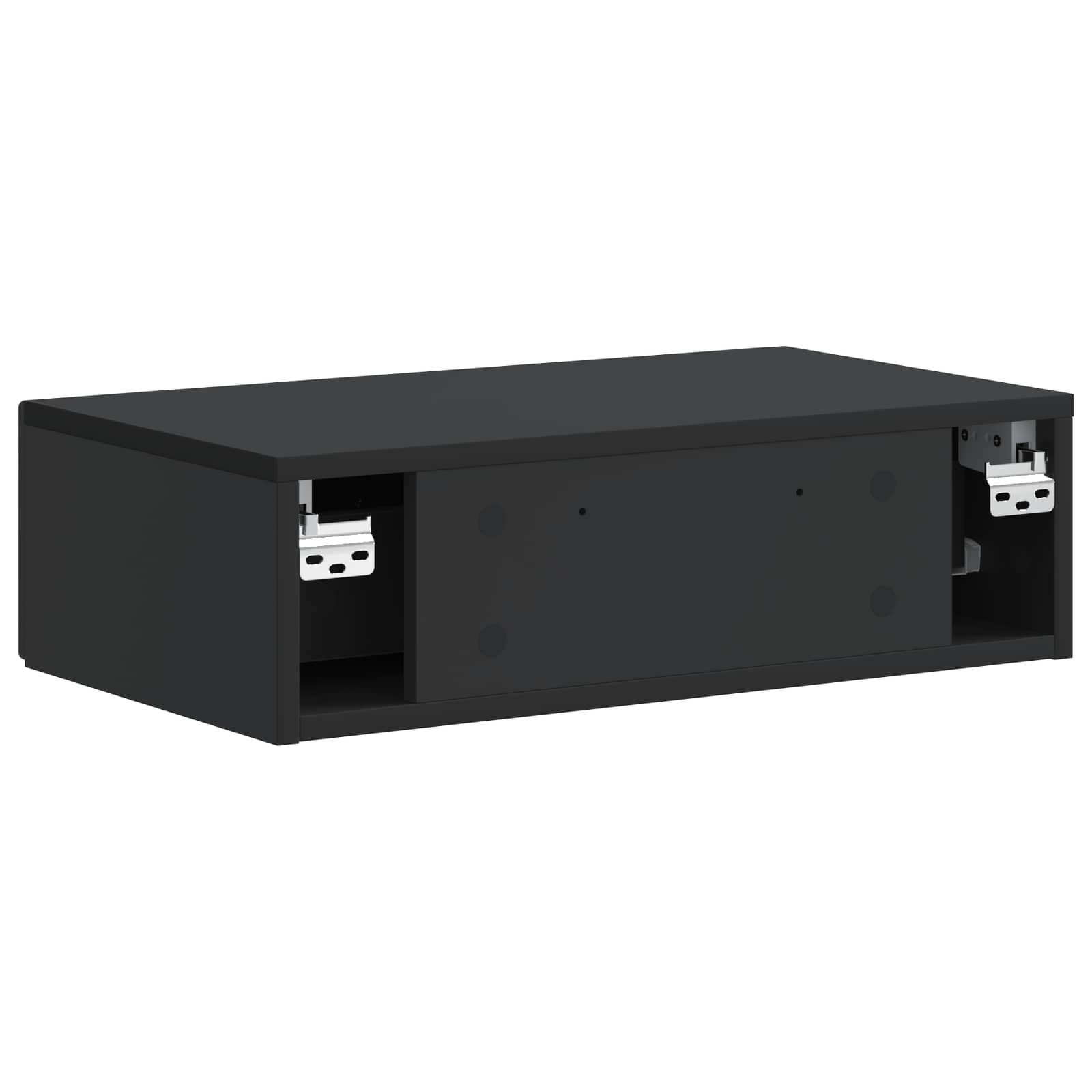 Tavolino da Parete Laterale Nero 59 x 34,5 x 17 cm | homemem39