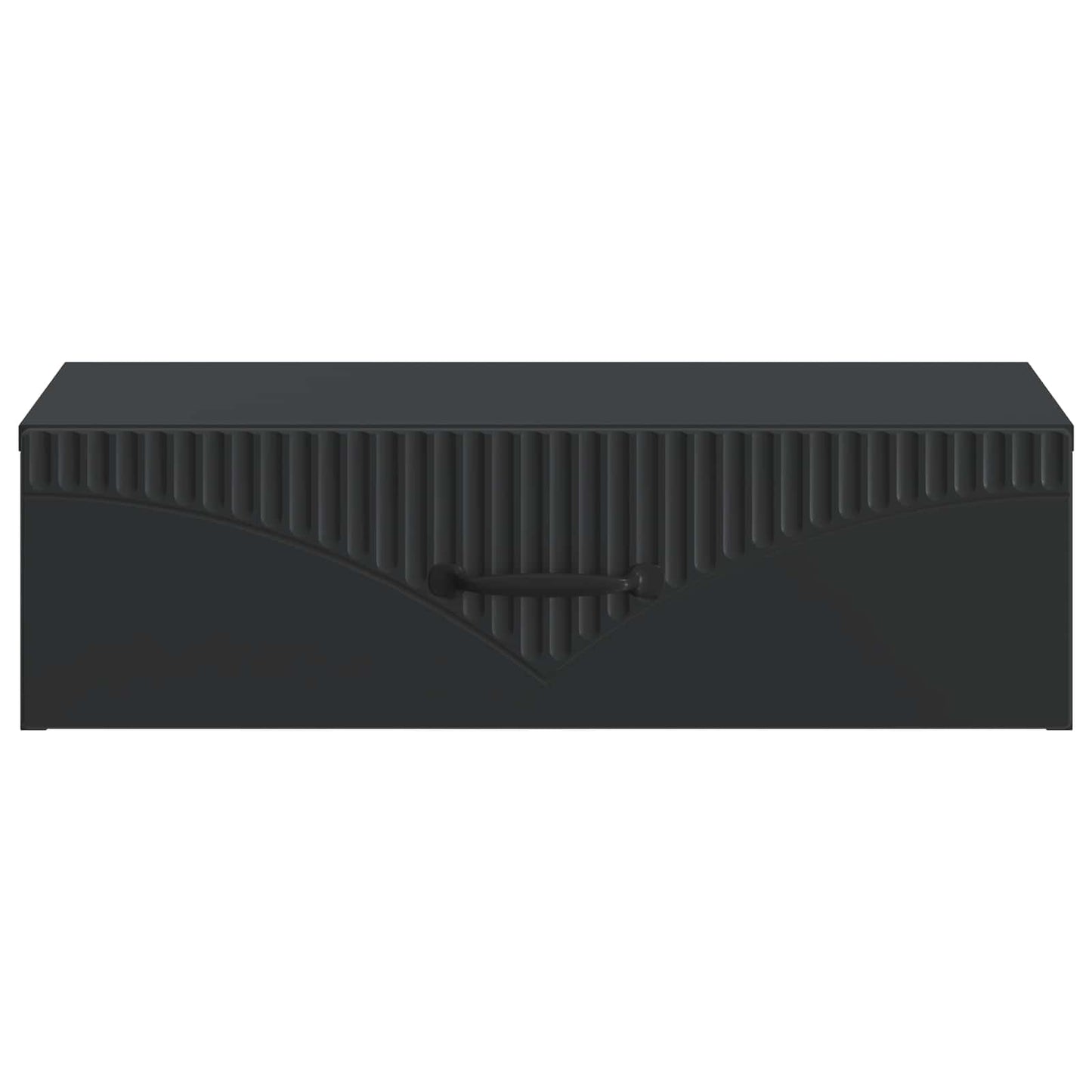 Tavolino da Parete Laterale Nero 59 x 34,5 x 17 cm