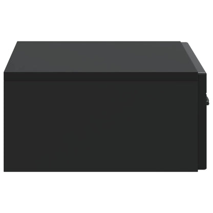 Tavolino da Parete Laterale Nero 59 x 34,5 x 17 cm