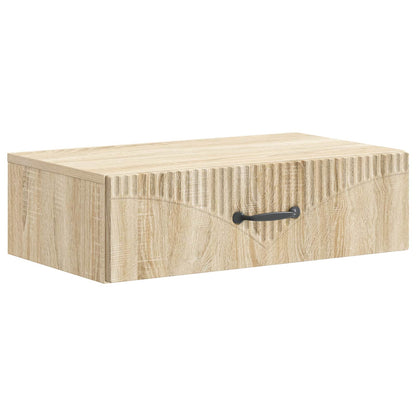 Tavolino da Parete Laterale Rovere Sonoma 59 x 34,5 x 17 cm