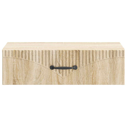 Tavolino da Parete Laterale Rovere Sonoma 59 x 34,5 x 17 cm