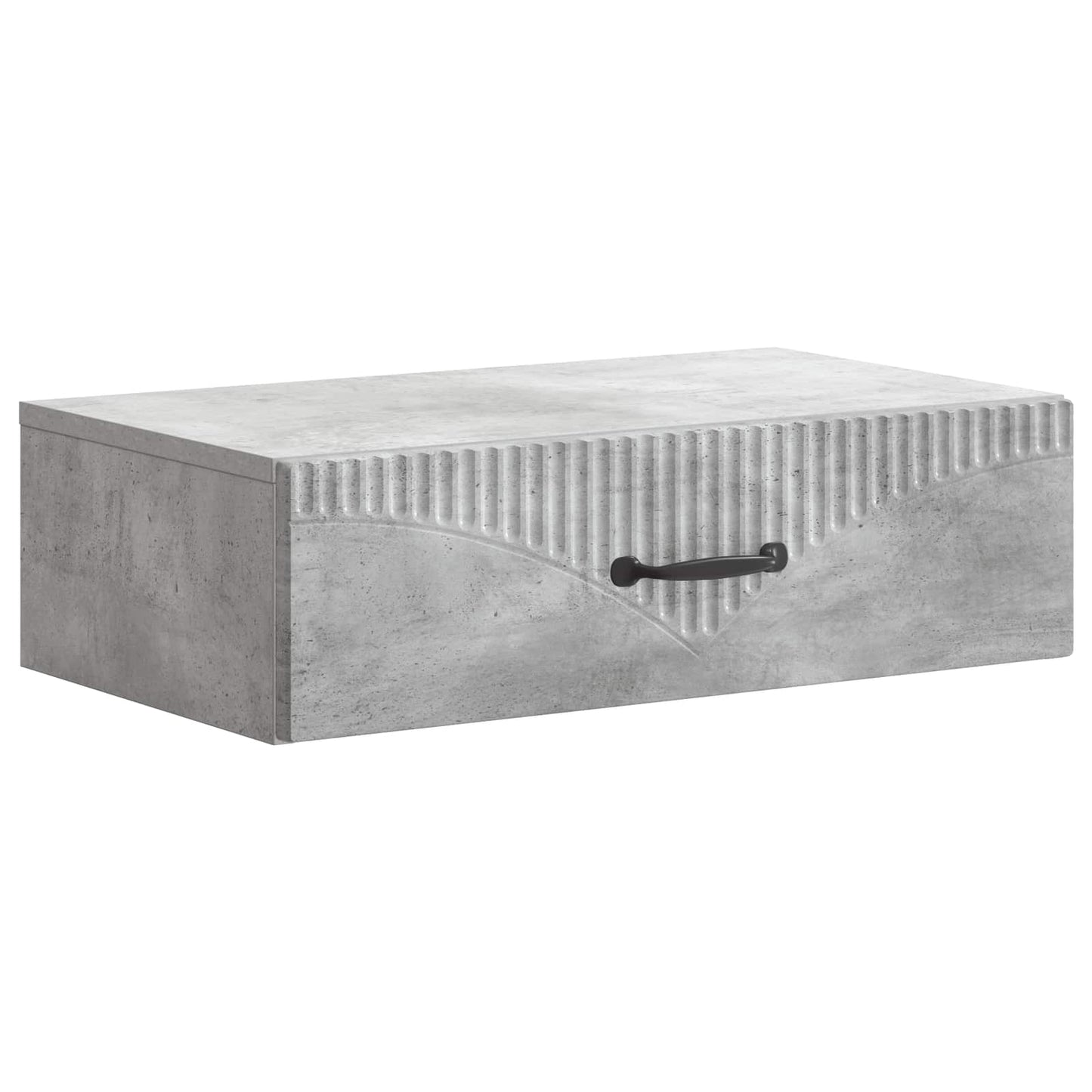 Tavolino da Parete Laterale Grigio Cemento 59 x 34,5 x 17 cm