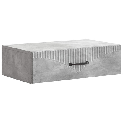 Tavolino da Parete Laterale Grigio Cemento 59 x 34,5 x 17 cm