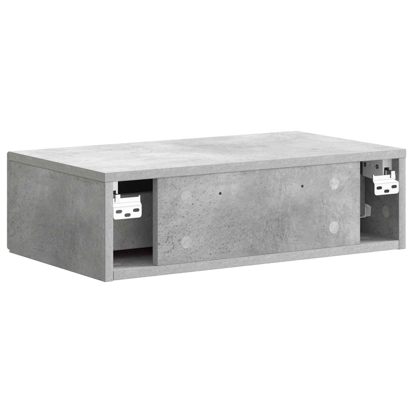Tavolino da Parete Laterale Grigio Cemento 59 x 34,5 x 17 cm