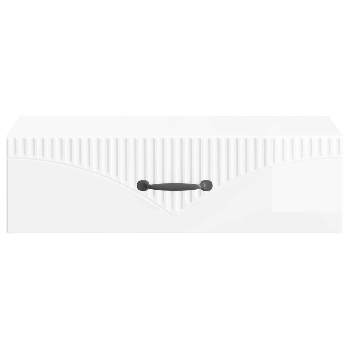 Tavolino da Parete Laterale 59 x 34,5 x 17 cm Bianco Lucido - homemem39