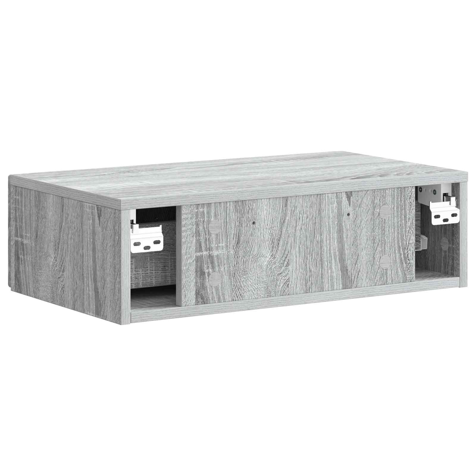 Tavolino da Parete Laterale Grigio Sonoma 59 x 34,5 x 17 cm | homemem39