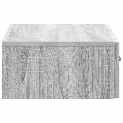 Tavolino da Parete Laterale Grigio Sonoma 59 x 34,5 x 17 cm | homemem39