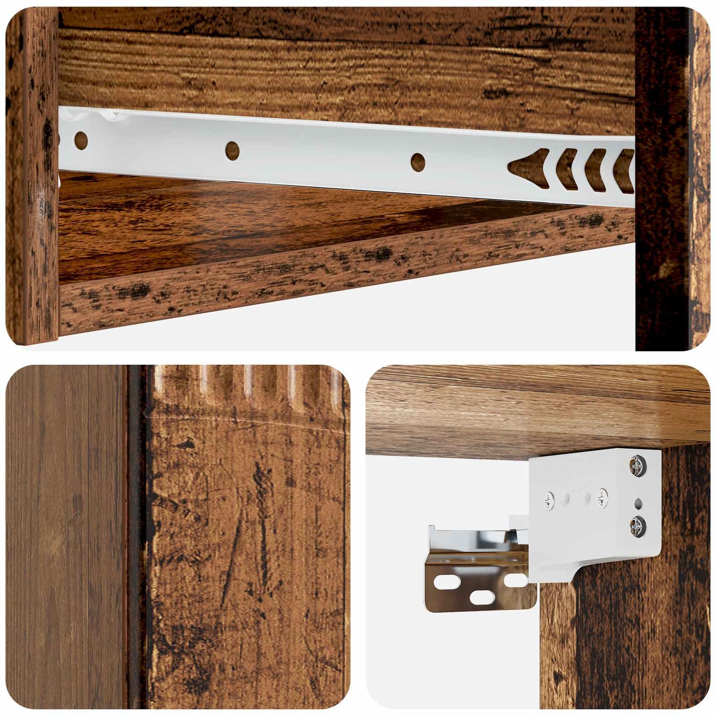 Tavolino da Parete Laterale Legno antico 59 x 34,5 x 17 cm | homemem39