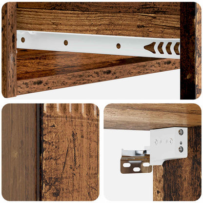 Tavolino da Parete Laterale Legno antico 59 x 34,5 x 17 cm