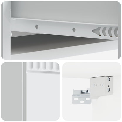 Tavolino da Parete Laterale Bianco 87,5 x 34,5 x 17 cm | homemem39