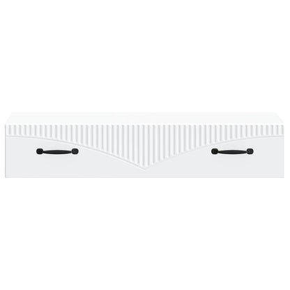 Tavolino da Parete Laterale Bianco 87,5 x 34,5 x 17 cm | homemem39