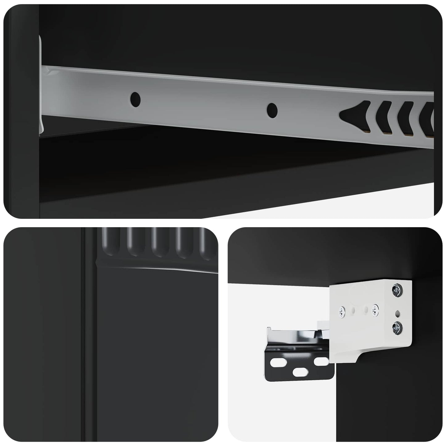 Tavolino da Parete Laterale Nero 87,5 x 34,5 x 17 cm | homemem39