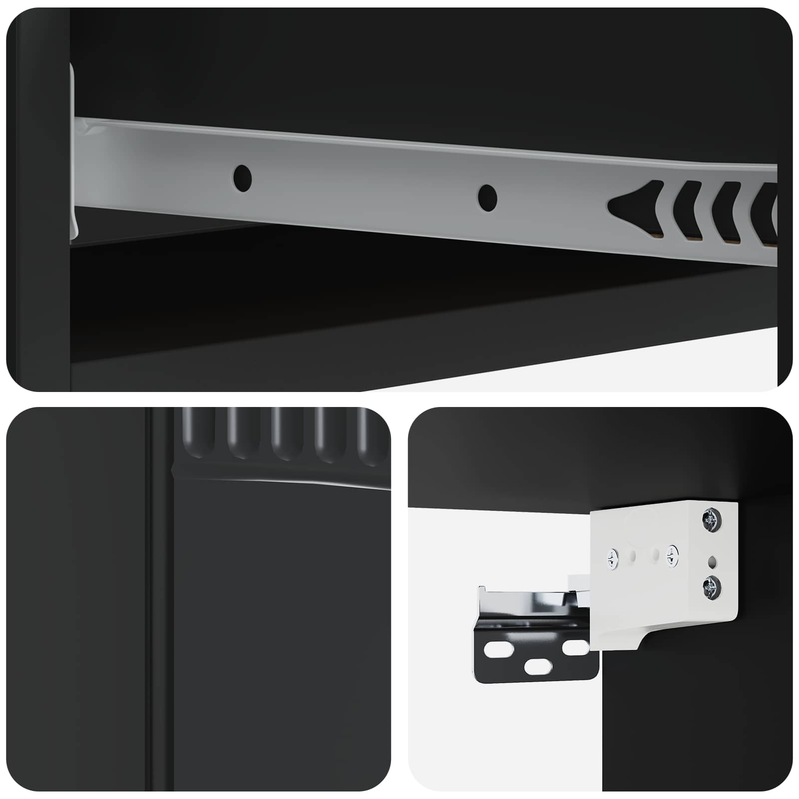 Tavolino da Parete Laterale Nero 87,5 x 34,5 x 17 cm | homemem39