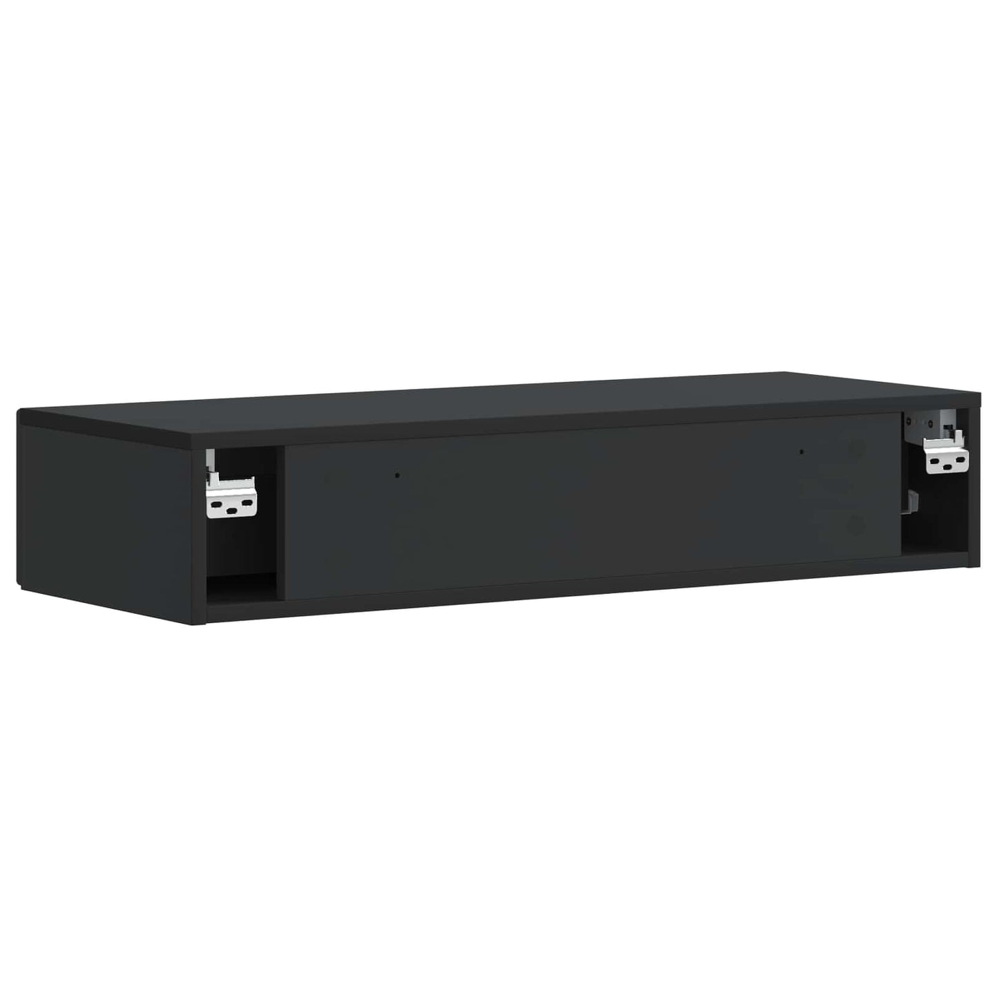 Tavolino da Parete Laterale Nero 87,5 x 34,5 x 17 cm