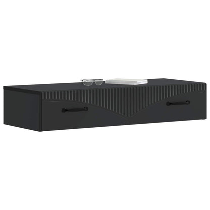 Tavolino da Parete Laterale Nero 87,5 x 34,5 x 17 cm | homemem39